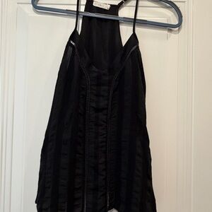 Lush Black Striped Tank Top